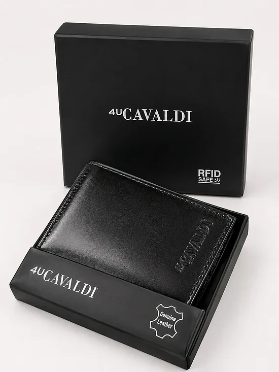 Cavaldi natūralios odos vyriška piniginė su RFID apsauga